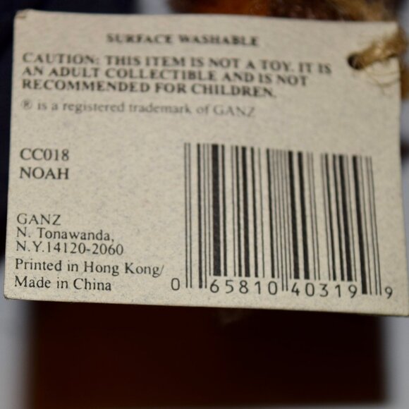 Vintage 1998 Ganz Cottage Collectibles Noah Mohair Mohair 13" tall - Picture 11 of 13
